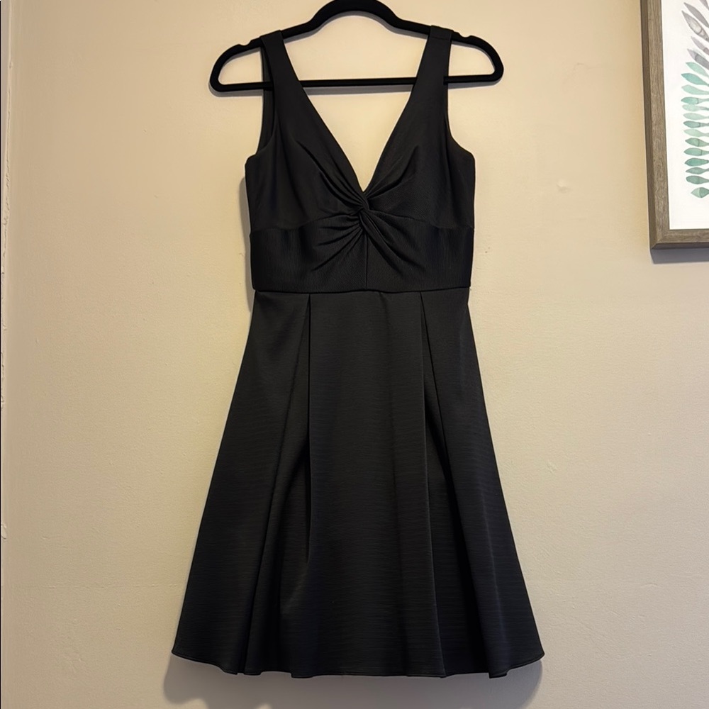 Night Way A-line gold Zipper Back Knot Mini Dress - Picture 2 of 16